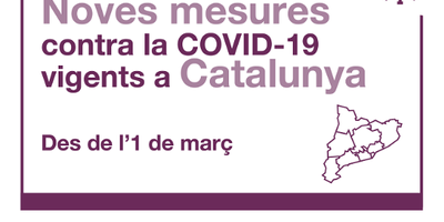 Mesures per a la contenció de la COVID-19 aplicables a partir de l'1 de març a Catalunya